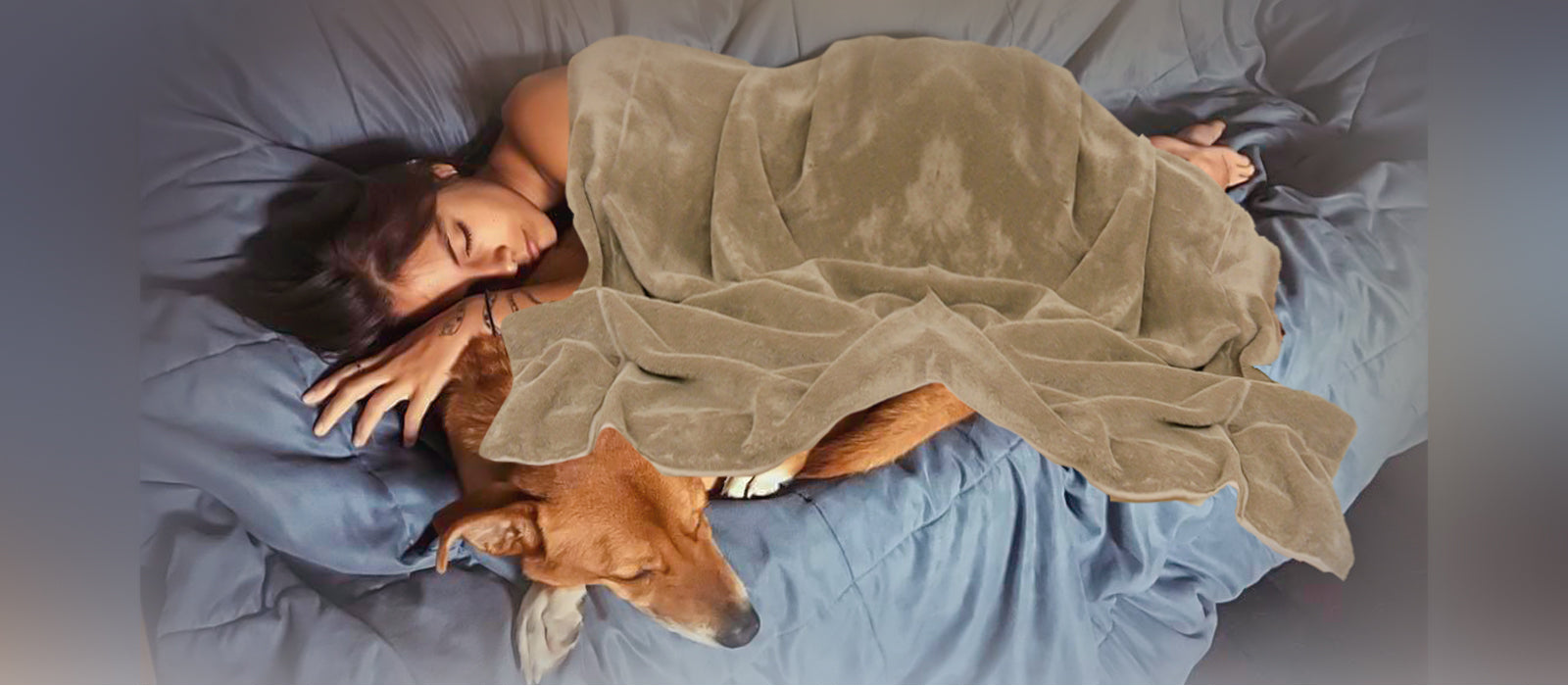 women sleeping with dogs