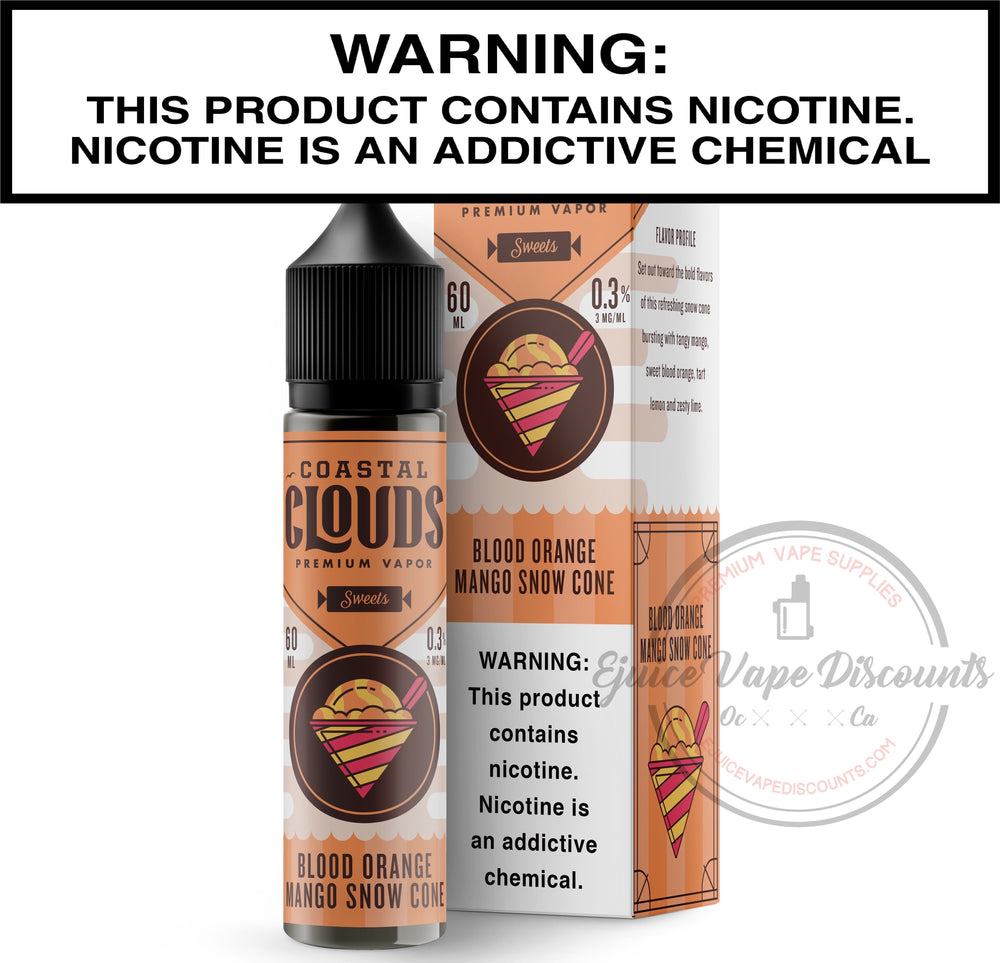 Coastal Clouds Ejuice 0 Blood Orange Mango by Coastal Clouds