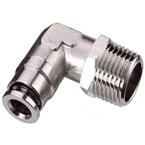 Push-To-Connect Tube to Male NPT Tube Fitting: Connector, 3/8 Thread, 1/4  OD