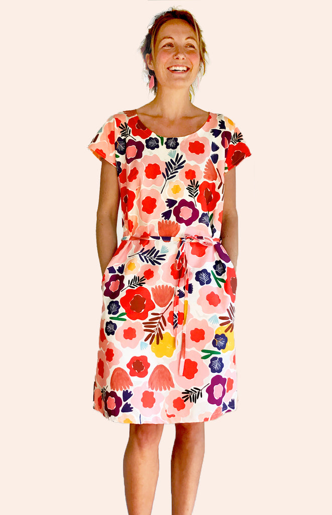 Olive's Garden 100% cotton dress with pockets (cap sleeves) – doopsdesigns