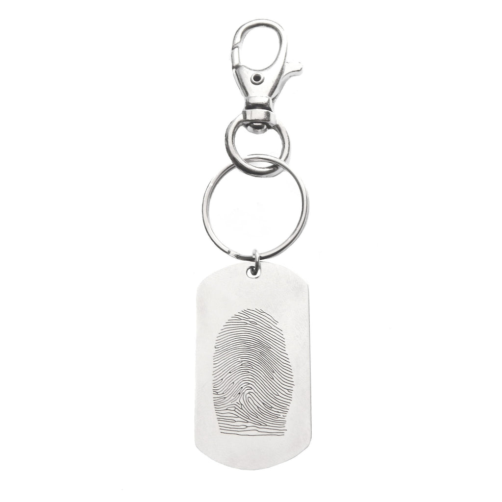 dog tag with fingerprint