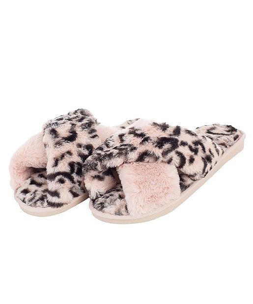 leopard slide slippers