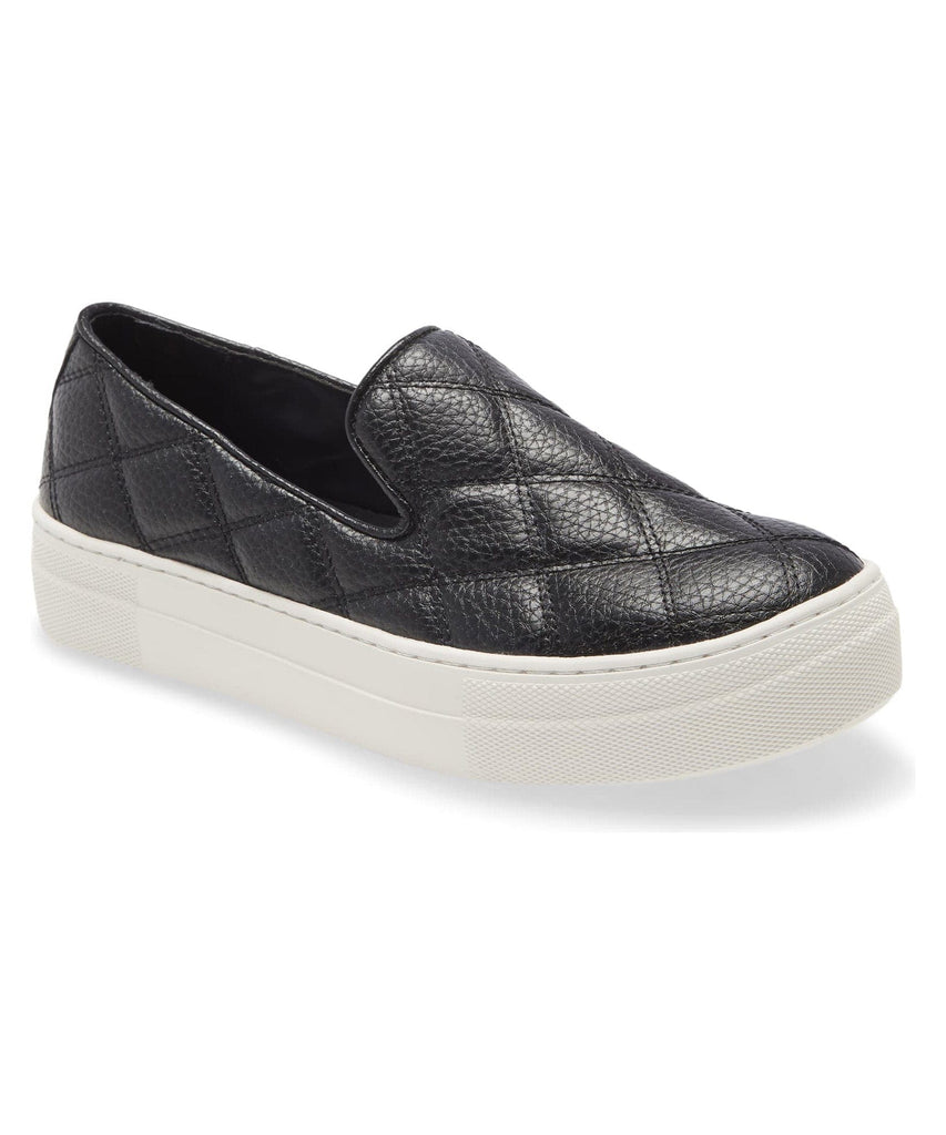 white quilted slip on sneakers