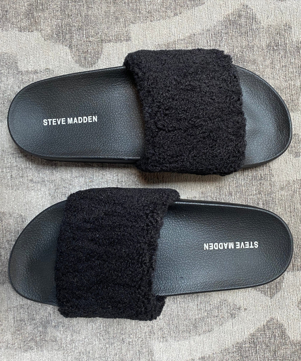 steve madden fuzzy slides