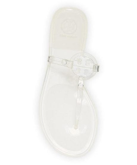 tory burch white jelly sandals