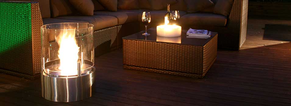 EcoSmart Cyl Bioethanol Fire Pit at Starfire Direct