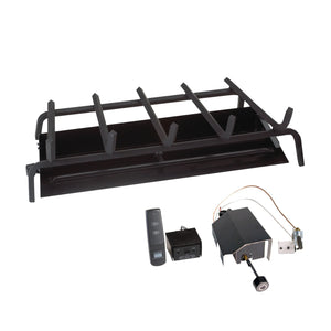 18/20" Vented G45 Fireplace Burner "17" Series Low Profile Standing Pilot with Variable Remote by Real Fyre - Starfire Direct