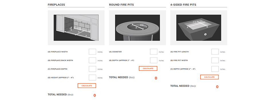 Determine the quantity of fire media you need using our helpful Fire Glass Calculator.