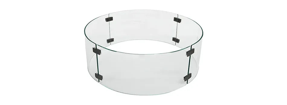 starfire designs fire pit glass windguard