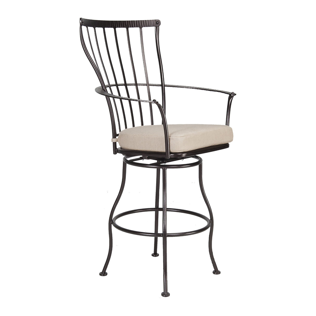 Monterra Swivel Bar Stool with Arms - Copper Canyon