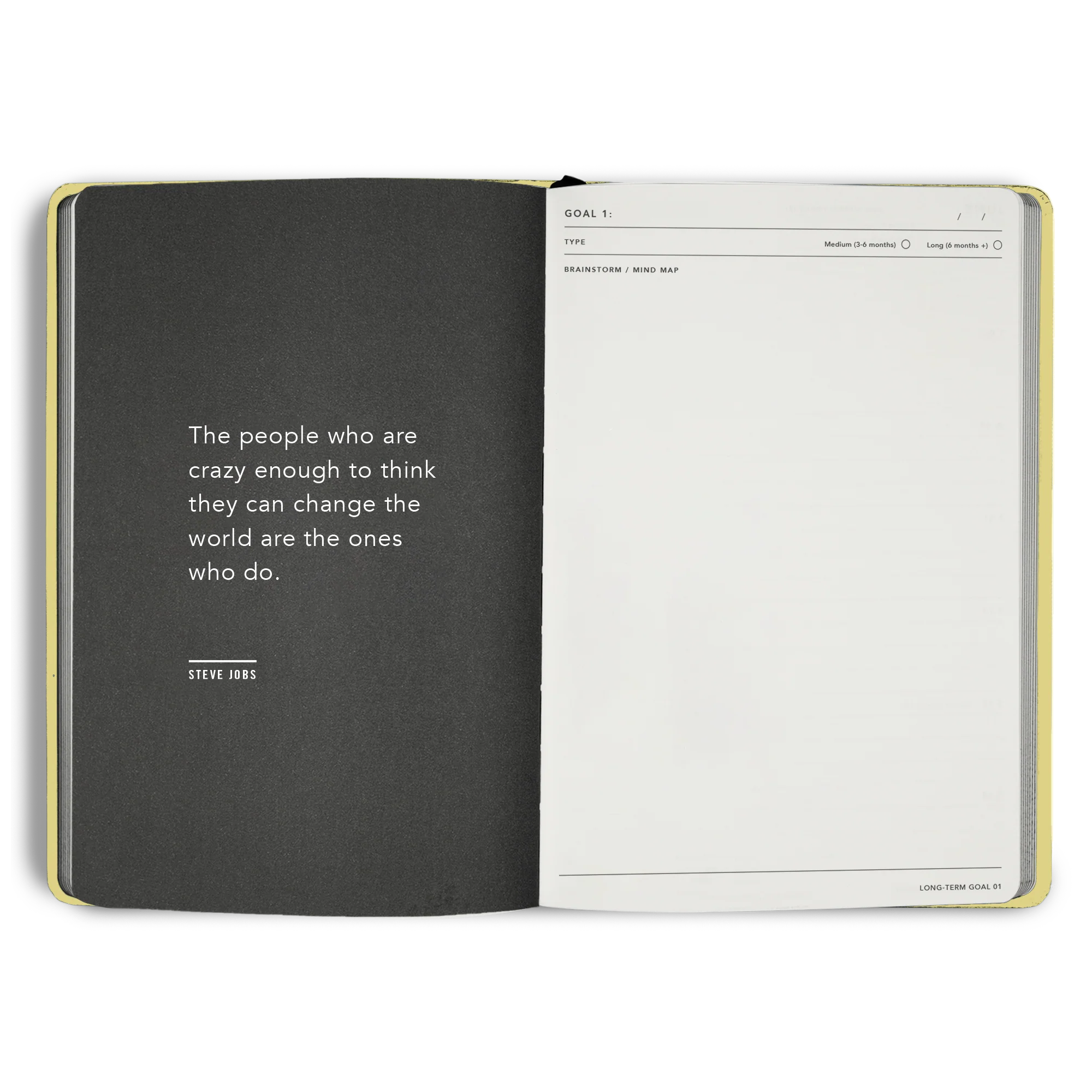 2025 Weekly Notes Diary A5 - Lemon