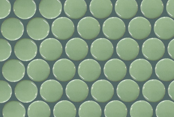 Dark Green grout with Moss Penny tiles by Grout360