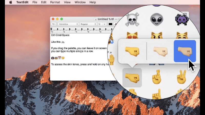 how to have emojis on mac