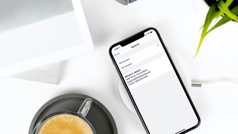 create email signature on iphone