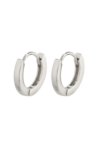 Chunky Hoop Earrings- Silver – Tunie's