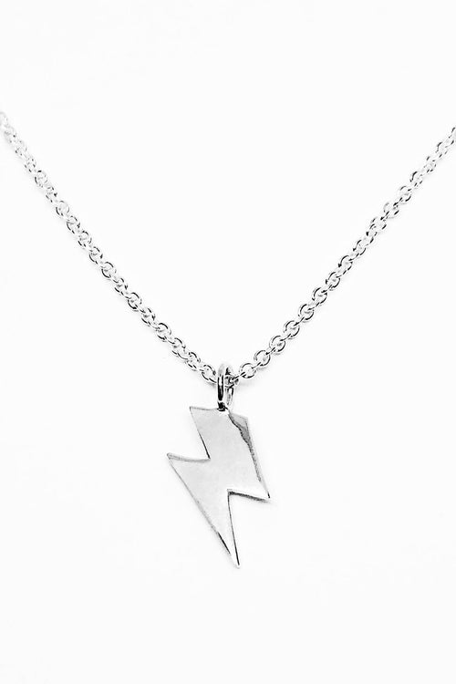 Sterling Silver Lightning Bolt Necklace – Flo & Frankie