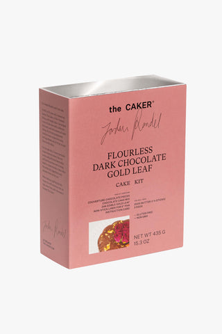 The Caker Flourless Dark Chocolate Gold Leaf Cake Kit