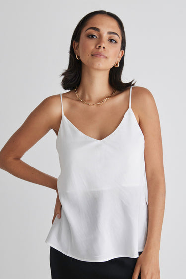 Veneta Cami Top In Tailoring White – Styched Fashion
