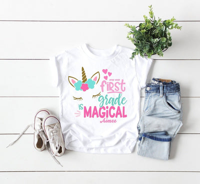 Unicorn Designed T-shirt for Little Girls - Kid Loves Toys