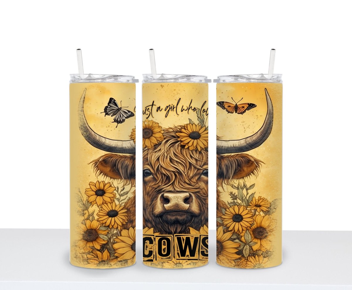 Highland Cow Tumbler, 20 oz, With Straw And Lid, Country Gifts, For Wo –  SweetTeez LLC