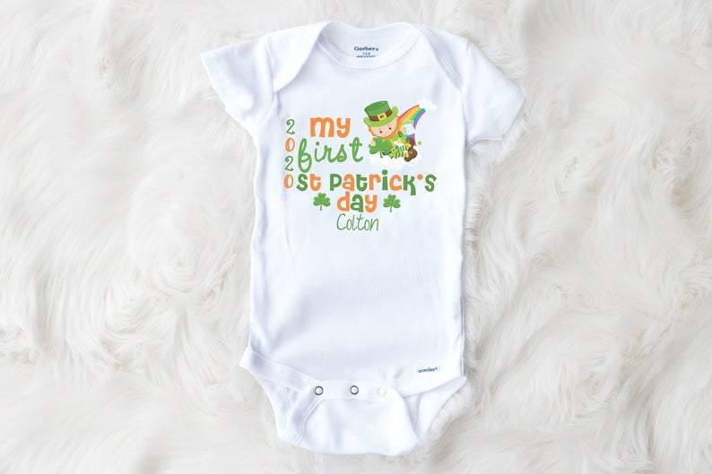 first st patrick's day onesie