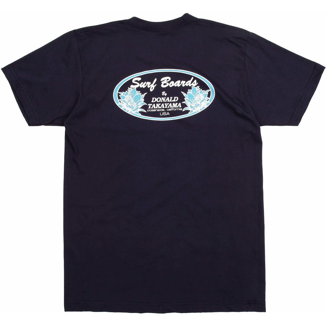 DT100 - Donald Takayama oval tee (aqua oval logo) - Navy – Noah Ka Oi Surf