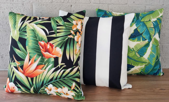 outdoor chair cushions tropical print