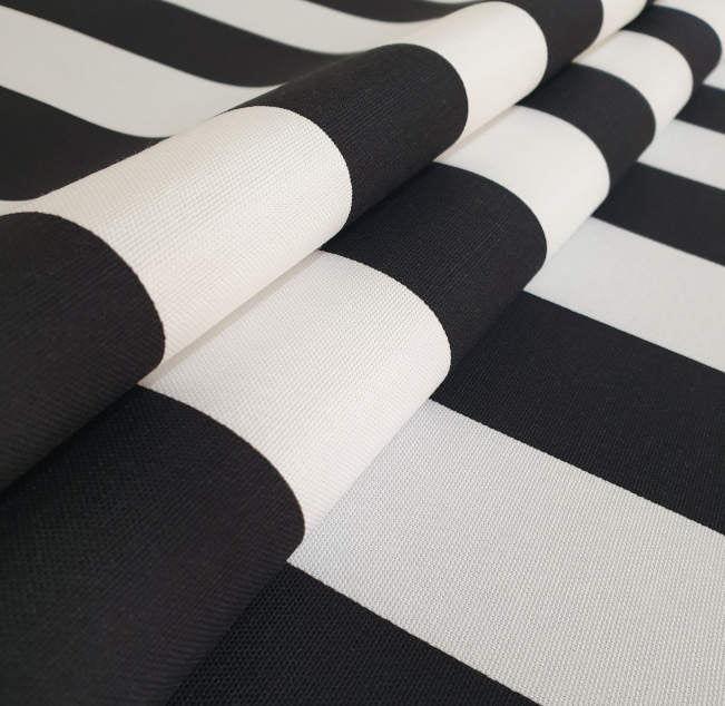 Black and White Striped Outdoor Cushion – Thread Candy