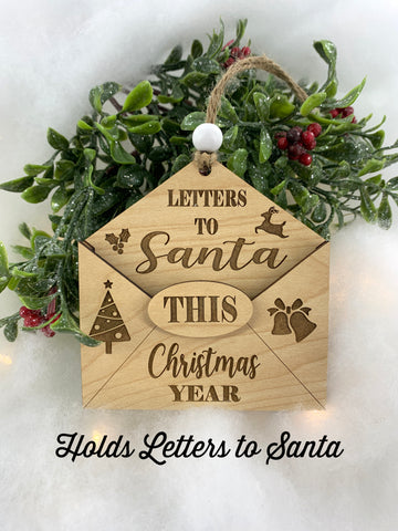 Kids Letter to Santa Holiday Ornament | Envelope Holds Letters | Keepsake Gift 