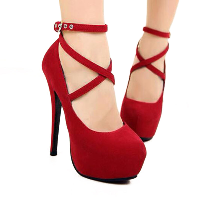 ankle strap platforms