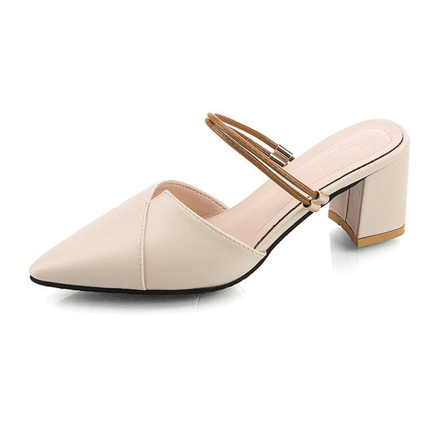 square pointed heels