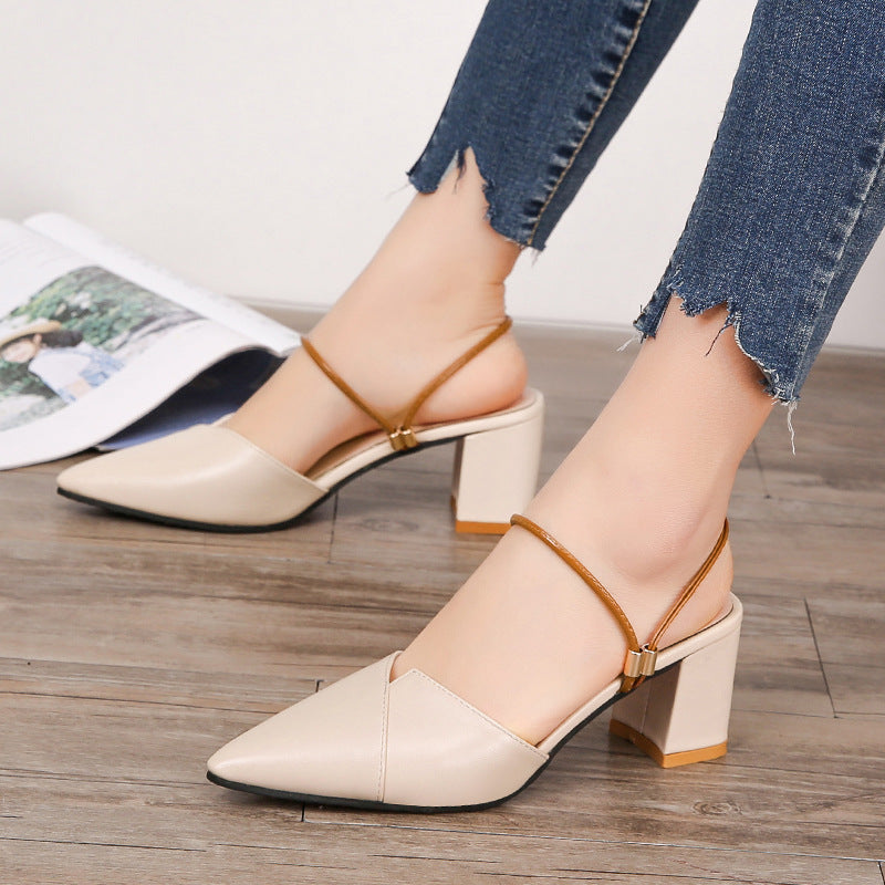 square pointed heels