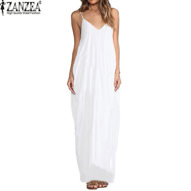 v neck summer maxi dress