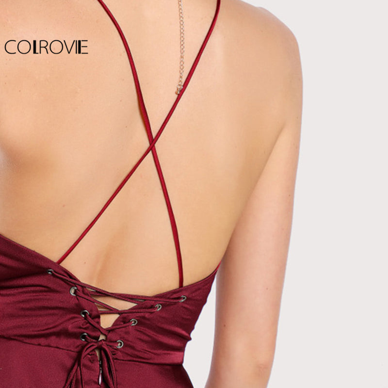 criss cross backless dress