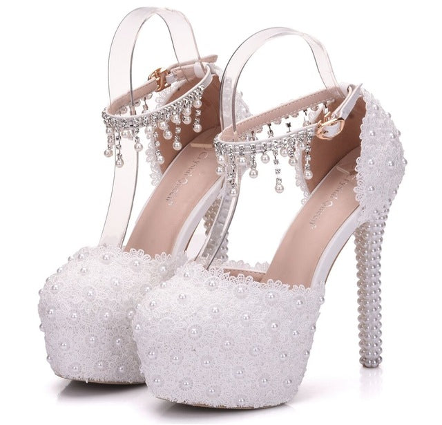 bridal high heel sandal