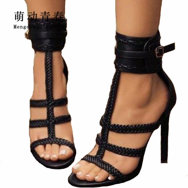 closed toe high heels with straps