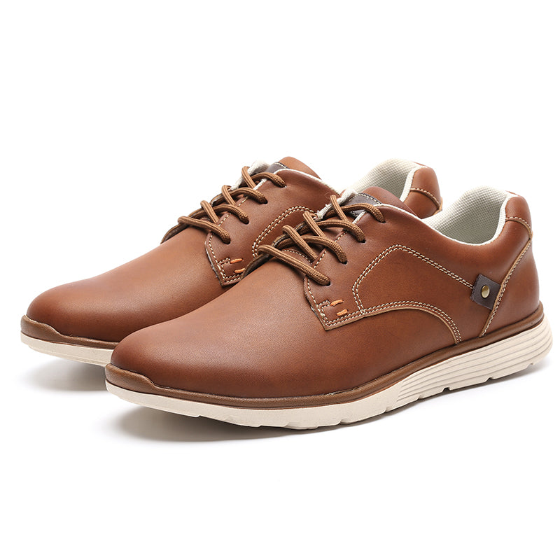 mens leather lace up casual shoes