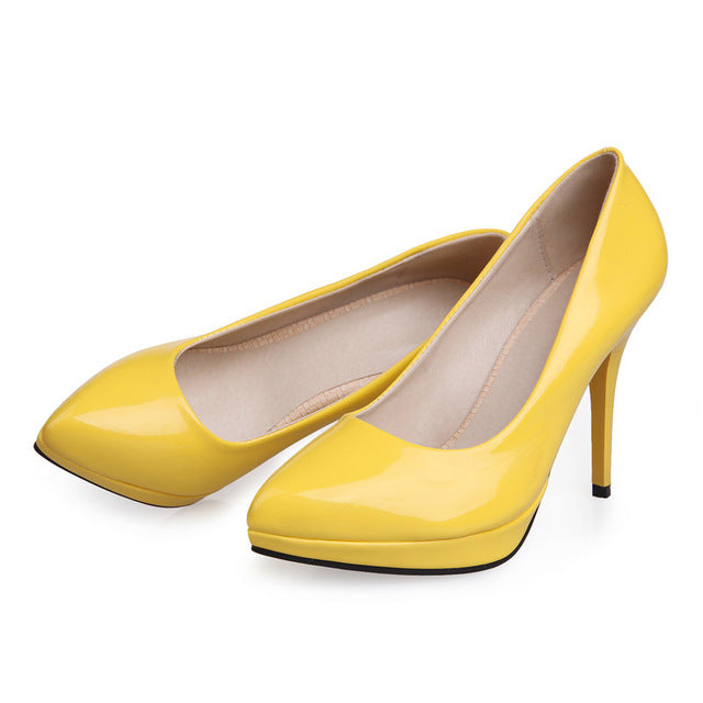 yellow prom heels
