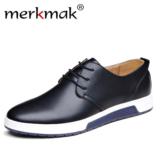 casual leather oxford shoes