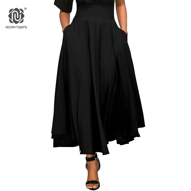 black ankle skirt