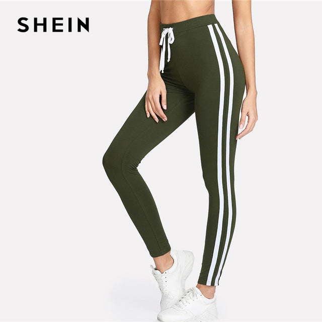 drawstring gym leggings