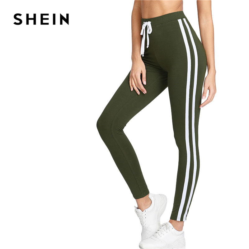 workout leggings with drawstring waist