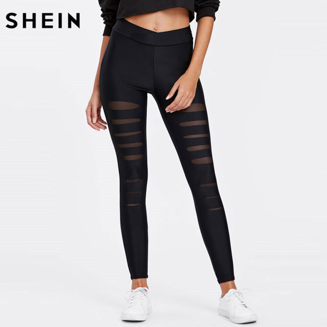 womens long black leggings