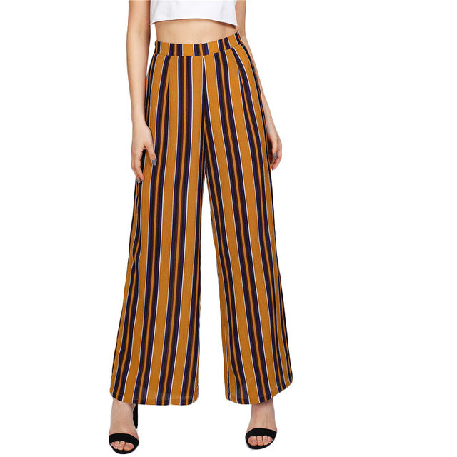 waist striped pants