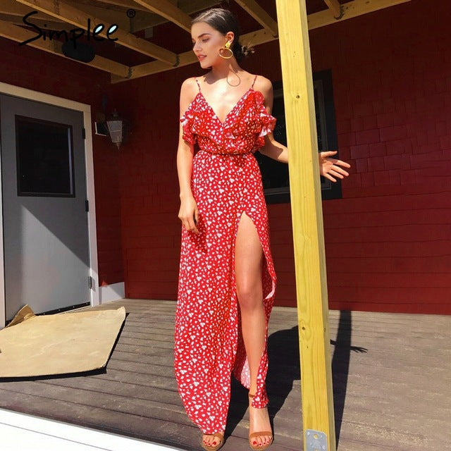 long split maxi dress