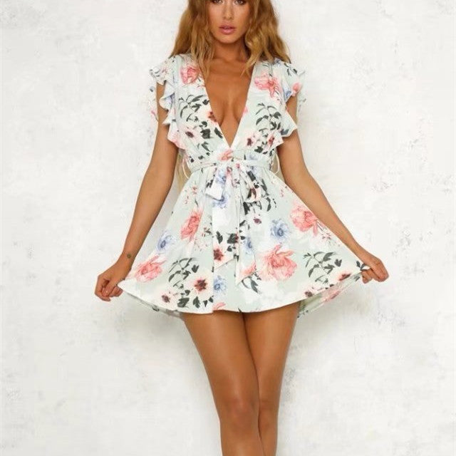 floral summer mini dress
