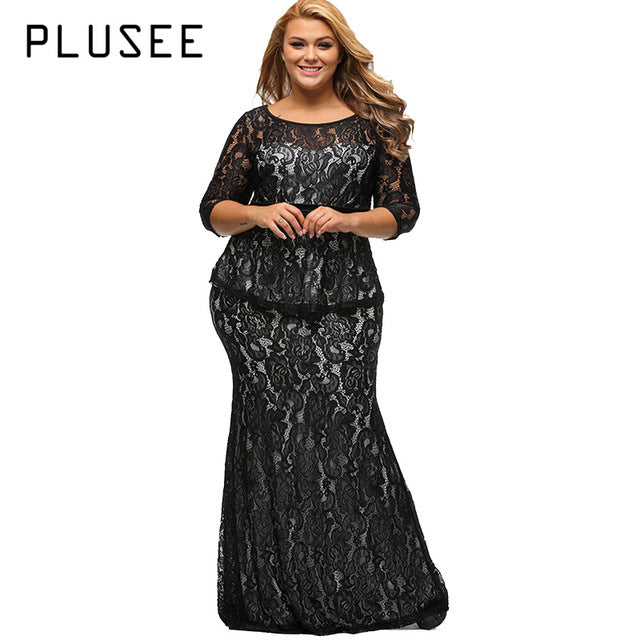 women's plus size lace dresses