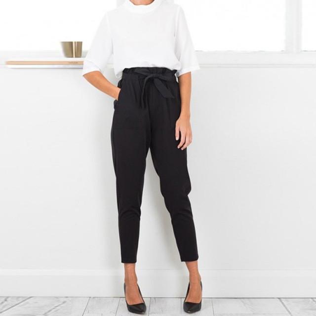 summer black trousers