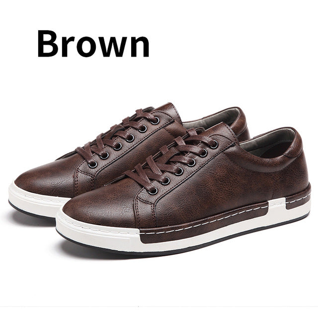 brown leather casual shoes
