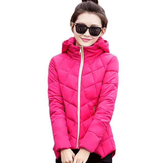 pink plus size winter coats